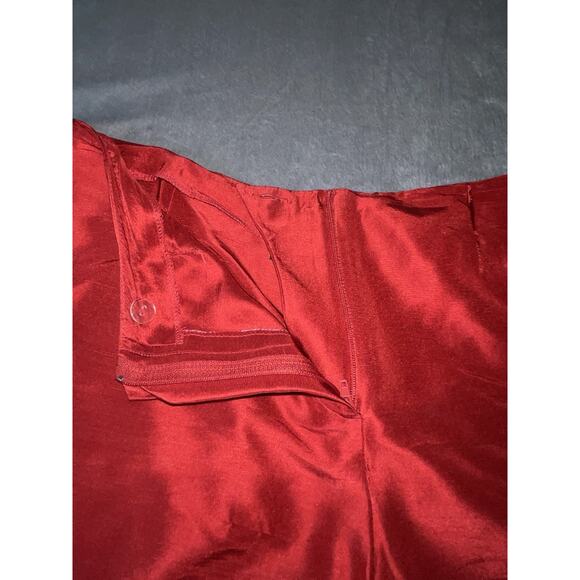 Lauren Ralph‎ Lauren Silk Blazer & Pant Set Women’s Size 6 Red 3 Button - Picture 15 of 16